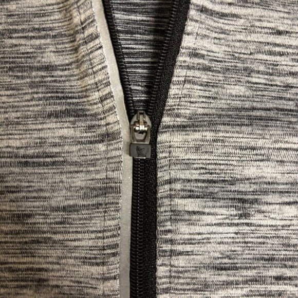 DANSKIN NOW Semi-Fitted 1/4 Zip Grey Heather Long Sleeve Sz Large - Picture 4 of 4